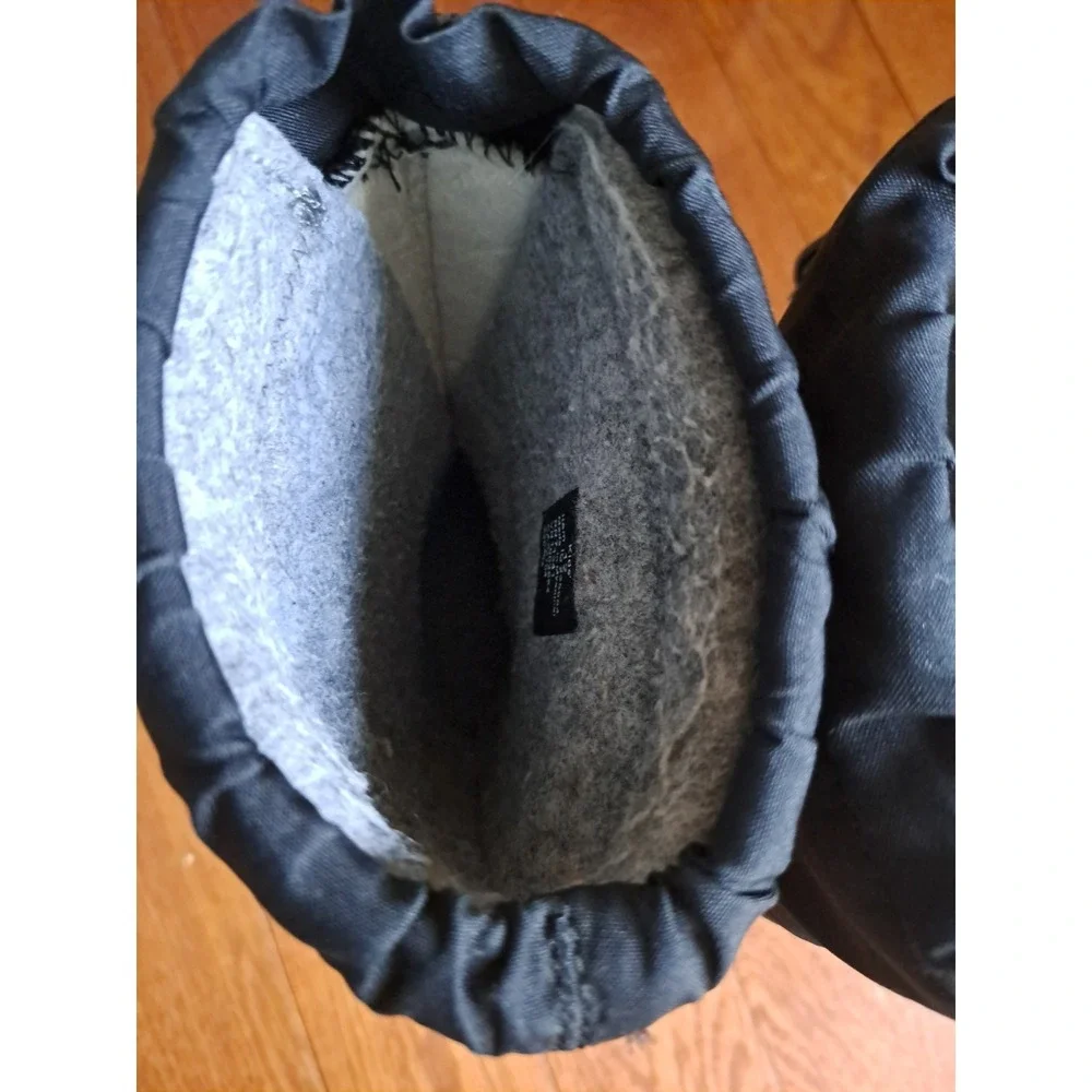 L.L. Bean Kid's Northwoods Snow Boots 12 Black Gray Waterproof Removable Liners